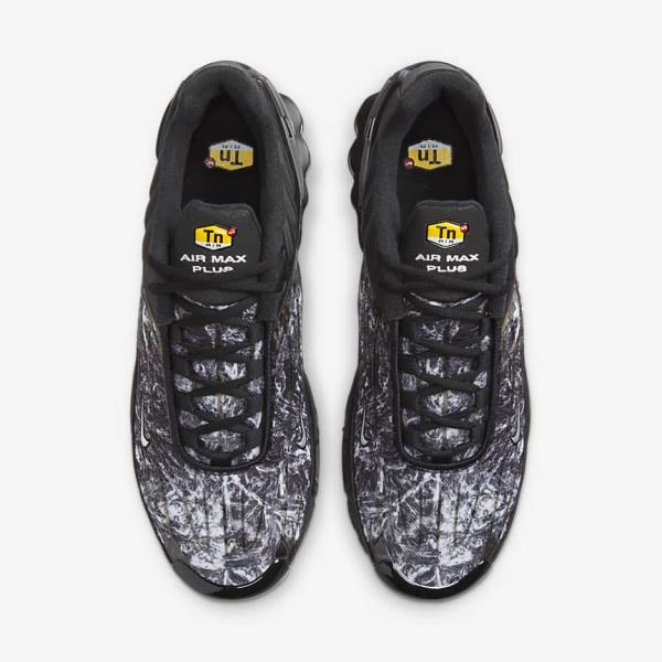 Pánské Tenisky Nike Air Max Plus 3 Černé Tmavě Šedé Bílé | NK143UTD