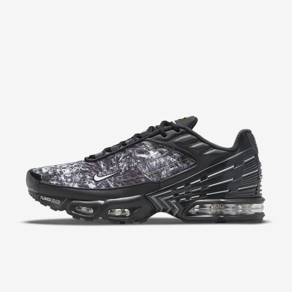 Pánské Tenisky Nike Air Max Plus 3 Černé Tmavě Šedé Bílé | NK143UTD