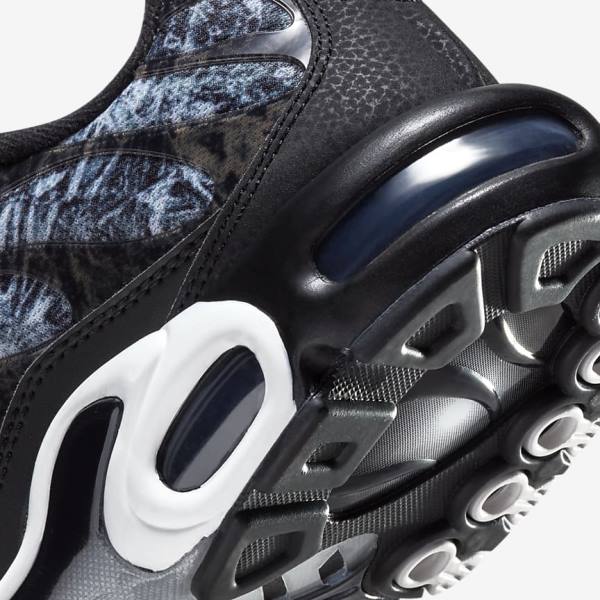 Pánské Tenisky Nike Air Max Plus Černé Bílé Tmavě Šedé Černé | NK460DFE