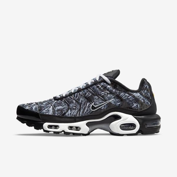 Pánské Tenisky Nike Air Max Plus Černé Bílé Tmavě Šedé Černé | NK460DFE