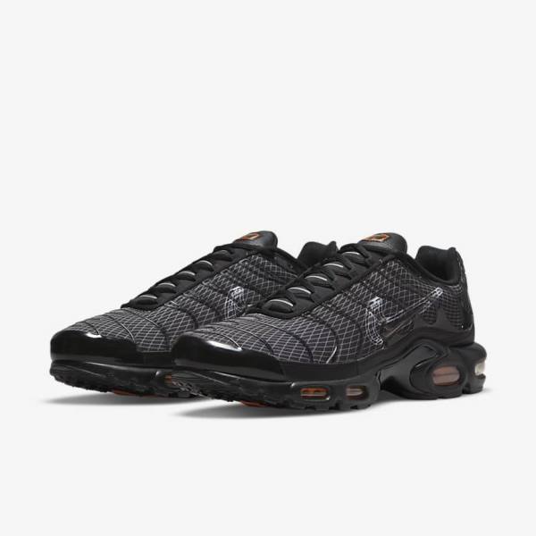 Pánské Tenisky Nike Air Max Plus Černé Oranžové Šedé Bílé | NK627WSY