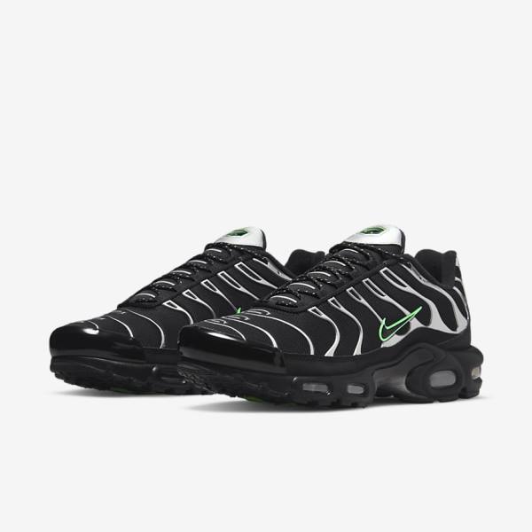 Pánské Tenisky Nike Air Max Plus Černé Zelene Metal Stříbrné Černé | NK716KDS