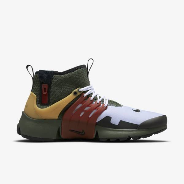 Pánské Tenisky Nike Air Presto Mid Utility Tmavě Šedé Zelene Černé | NK672YMV