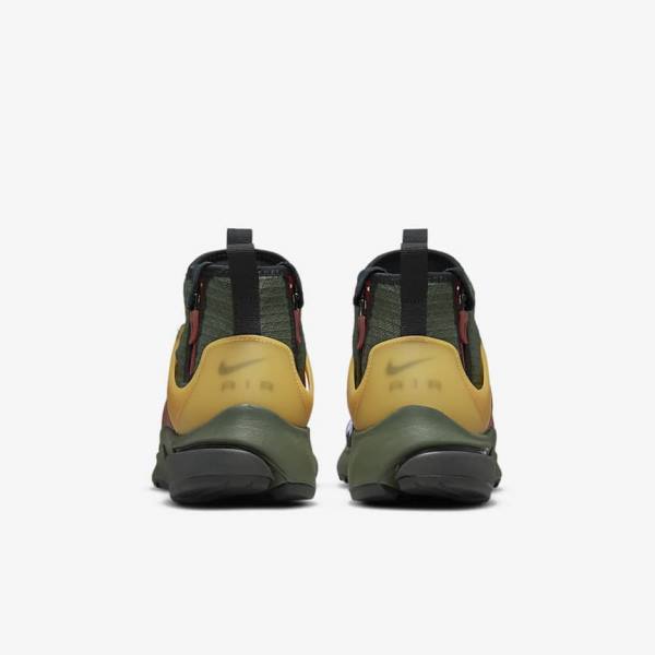 Pánské Tenisky Nike Air Presto Mid Utility Tmavě Šedé Zelene Černé | NK672YMV