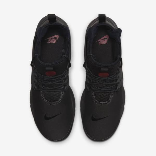 Pánské Tenisky Nike Air Presto Mid Utility Černé Tmavě Šedé Blankyt Červené | NK753LWV