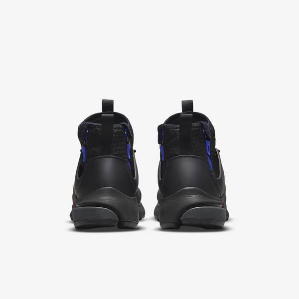 Pánské Tenisky Nike Air Presto Mid Utility Černé Tmavě Šedé Blankyt Červené | NK753LWV