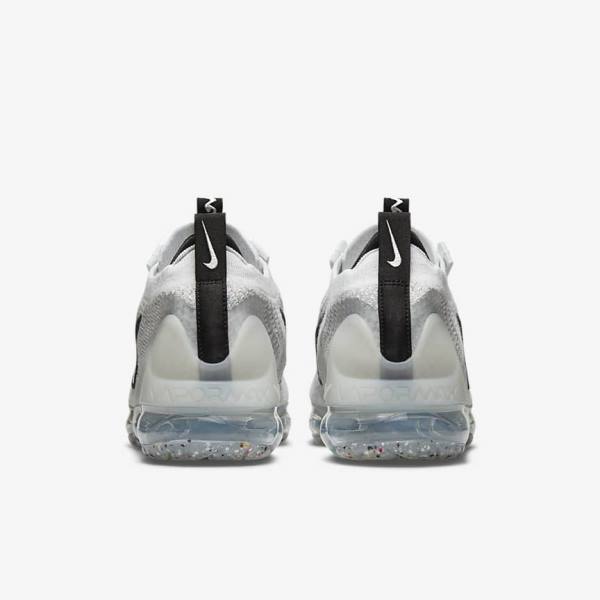 Pánské Tenisky Nike Air VaporMax 2021 FK Bílé Černé Metal Stříbrné | NK071VDY