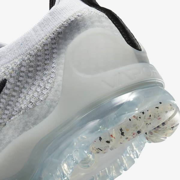 Pánské Tenisky Nike Air VaporMax 2021 FK Bílé Černé Metal Stříbrné | NK071VDY