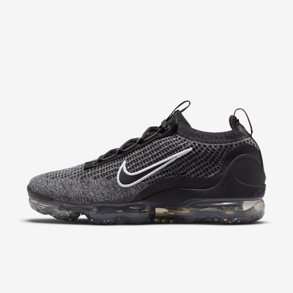 Pánské Tenisky Nike Air VaporMax 2021 FK Černé Bílé Tmavě Šedé Černé | NK538BZT