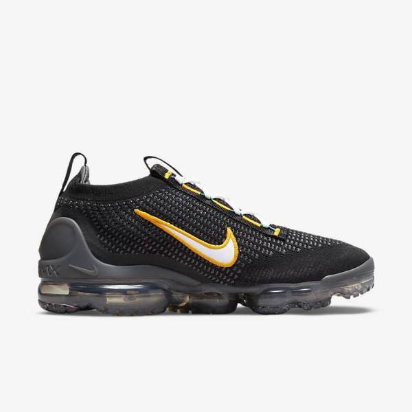 Pánské Tenisky Nike Air VaporMax 2021 FK Černé Zlaté Tmavě Šedé Bílé | NK971MOG