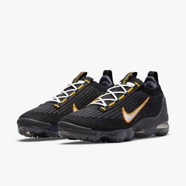 Pánské Tenisky Nike Air VaporMax 2021 FK Černé Zlaté Tmavě Šedé Bílé | NK971MOG