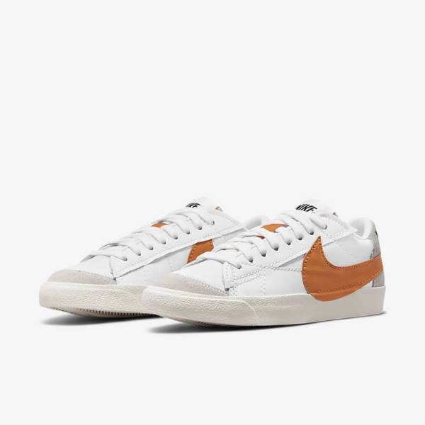 Pánské Tenisky Nike Blazer Low 77 Jumbo Bílé Šedé Oranžové | NK235XOZ