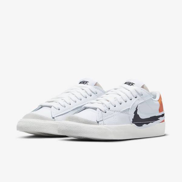 Pánské Tenisky Nike Blazer Low 77 Jumbo Bílé Oranžové Černé | NK872DPZ