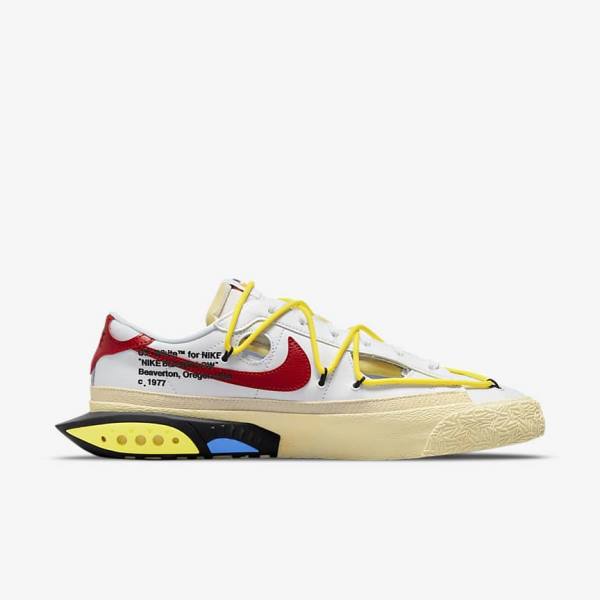 Pánské Tenisky Nike Blazer Low 77 x Off-White™ Bílé Žluté Hnědožlutý Červené | NK892IDV