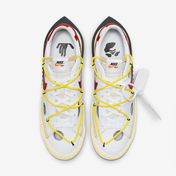 Pánské Tenisky Nike Blazer Low 77 x Off-White™ Bílé Žluté Hnědožlutý Červené | NK892IDV