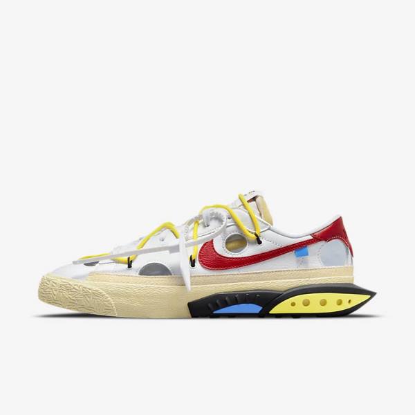 Pánské Tenisky Nike Blazer Low 77 x Off-White™ Bílé Žluté Hnědožlutý Červené | NK892IDV