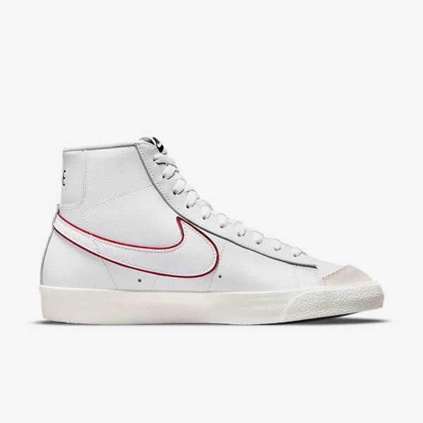 Pánské Tenisky Nike Blazer Mid 77 Bílé Zelene Metal Stříbrné Červené | NK237VEX