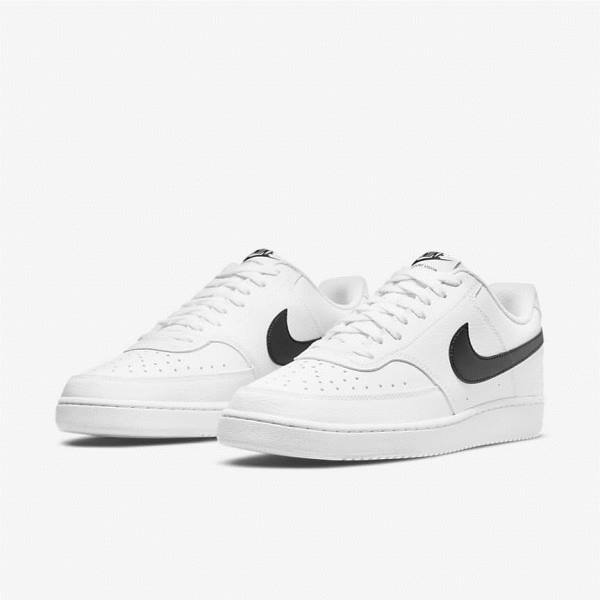 Pánské Tenisky Nike Court Vision Low Next Nature Bílé Černé | NK682HXA