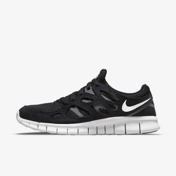 Pánské Tenisky Nike Free Run 2 Černé Tmavě Šedé Bílé | NK154EDU