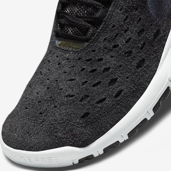 Pánské Tenisky Nike Free Run Trailové Černé Bílé Tmavě Šedé | NK268TXE