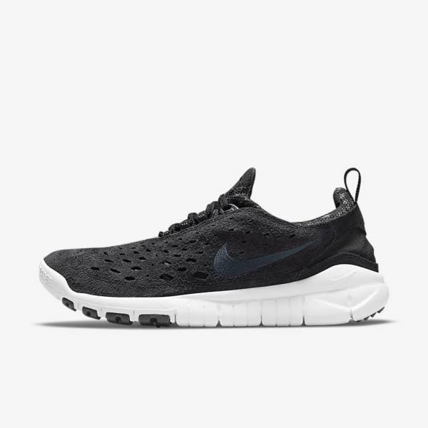 Pánské Tenisky Nike Free Run Trailové Černé Bílé Tmavě Šedé | NK268TXE