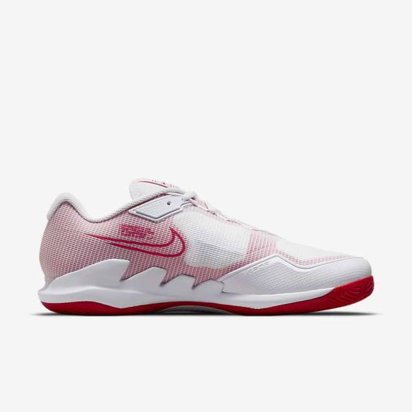 Pánské Tenisové Boty Nike NikeCourt Air Zoom Vapor Pro Clay Court Bílé Červené | NK207JXL