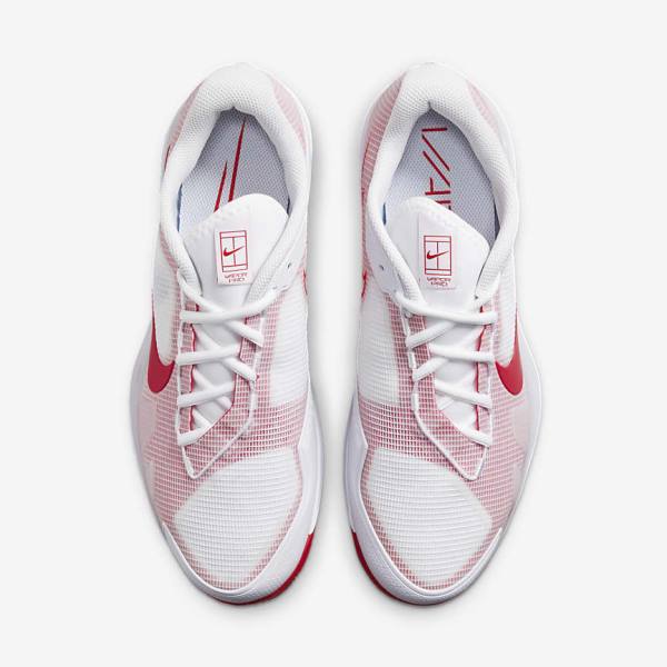 Pánské Tenisové Boty Nike NikeCourt Air Zoom Vapor Pro Clay Court Bílé Červené | NK207JXL