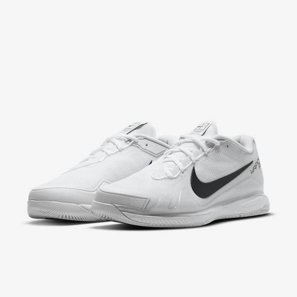 Pánské Tenisové Boty Nike NikeCourt Air Zoom Vapor Pro Hard-Court Bílé Černé | NK394DNU