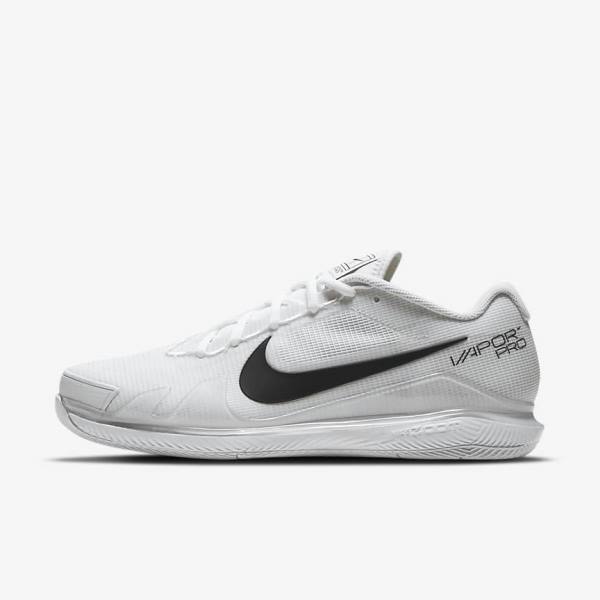 Pánské Tenisové Boty Nike NikeCourt Air Zoom Vapor Pro Hard-Court Bílé Černé | NK394DNU