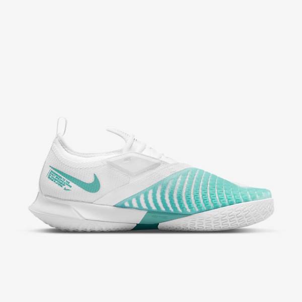 Pánské Tenisové Boty Nike NikeCourt React Vapor NXT Hard-Court Bílé Červené Vínové Tyrkysové | NK108JYH