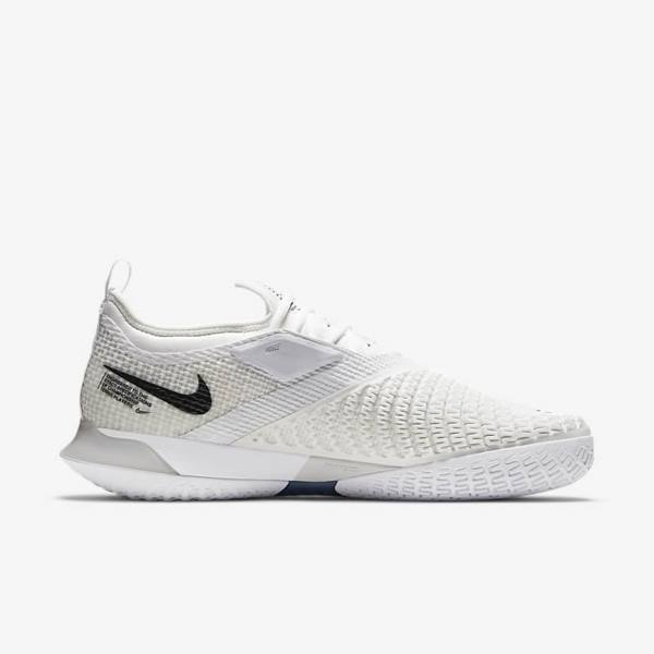 Pánské Tenisové Boty Nike NikeCourt React Vapor NXT Hard-Court Bílé Šedé Černé | NK614OPT