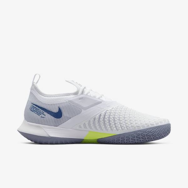 Pánské Tenisové Boty Nike NikeCourt React Vapor NXT Hard-Court Bílé Tmavě Blankyt | NK849ZAN