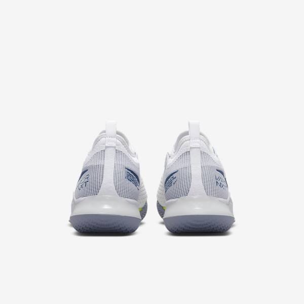 Pánské Tenisové Boty Nike NikeCourt React Vapor NXT Hard-Court Bílé Tmavě Blankyt | NK849ZAN