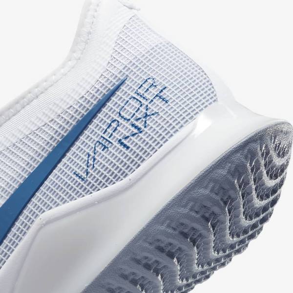 Pánské Tenisové Boty Nike NikeCourt React Vapor NXT Hard-Court Bílé Tmavě Blankyt | NK849ZAN