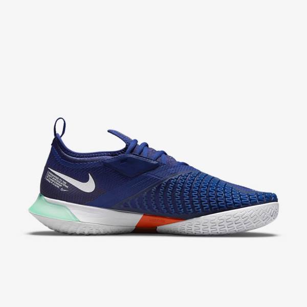 Pánské Tenisové Boty Nike NikeCourt React Vapor NXT Hard-Court Královská Modrá Blankyt Tyrkysové Oranžové Bílé | NK942ZIV