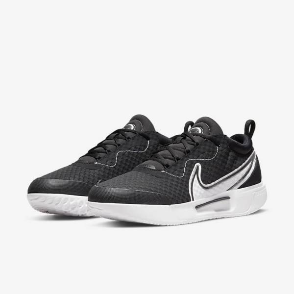 Pánské Tenisové Boty Nike NikeCourt Zoom Pro Hard Court Černé Bílé | NK517VUH