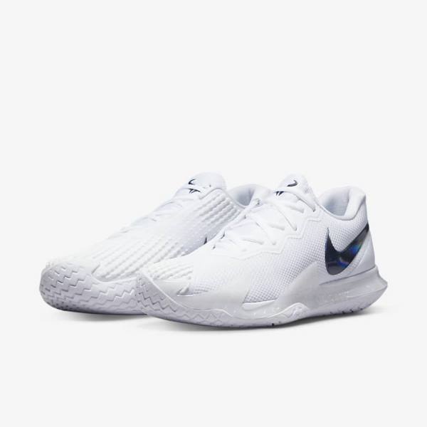 Pánské Tenisové Boty Nike NikeCourt Zoom Vapor Cage 4 Rafa Hard Court Bílé Černé | NK631JUZ