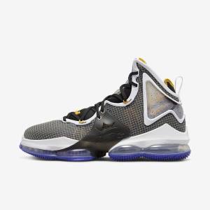 Dámské Basketbalové Boty Nike LeBron 19 Blankyt Černé Bílé Červené | NK874QTD