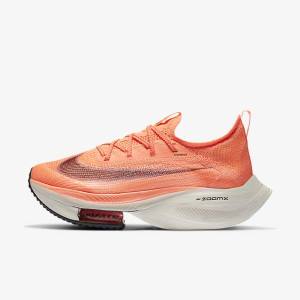 Dámské Běžecké Boty Nike Air Zoom Alphafly NEXT% Flyknit Silniční Závodní Světle Mango Metal Červené Hnědé Černé | NK293CVQ