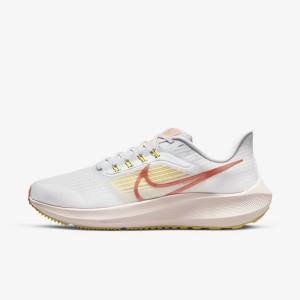 Dámské Běžecké Boty Nike Air Zoom Pegasus 39 Silniční Bílé Světle | NK306YCT