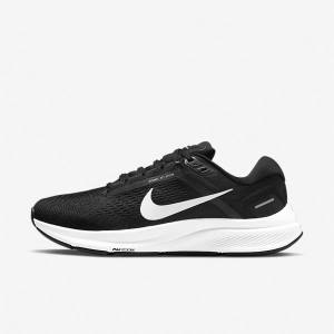 Dámské Běžecké Boty Nike Air Zoom Structure 24 Silniční Černé Bílé | NK293XGQ