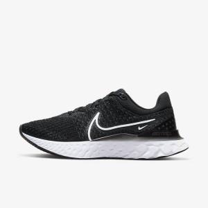 Dámské Běžecké Boty Nike React Infinity Run Flyknit 3 Silniční Černé Bílé | NK297DOC