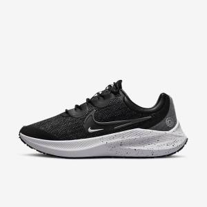 Dámské Běžecké Boty Nike Zoom Winflo 8 Shield Weatherised Silniční Černé Metal Stříbrné Blankyt Šedé | NK061GEB