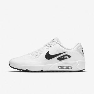 Dámské Golfové Boty Nike Air Max 90 G Bílé Černé | NK417PLX