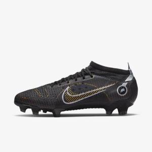 Dámské Kopačky Nike Mercurial Vapor 14 Pro FG Firm-Ground Černé Metal Stříbrné Šedé Metal Zlaté | NK857JYI