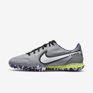 Dámské Kopačky Nike React Tiempo Legend 9 Pro TF Turf Světle Šedé Bílé | NK291ZPK