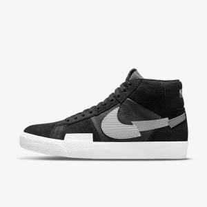 Dámské Skate Boty Nike SB Zoom Blazer Mid Premium Černé Šedé Bílé | NK017DOS