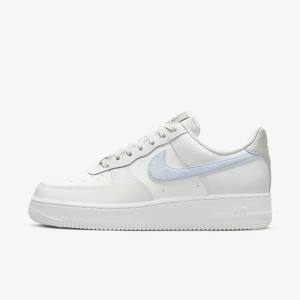 Dámské Tenisky Nike Air Force 1 07 Bílé Metal Stříbrné Světle Blankyt | NK369JIU