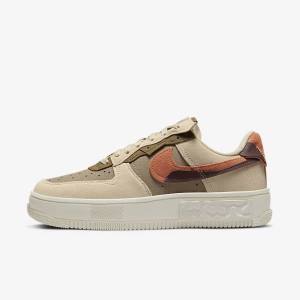 Dámské Tenisky Nike Air Force 1 Fontanka Vínové Hnědožlutý | NK746BTR