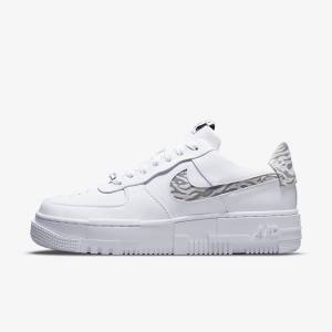 Dámské Tenisky Nike Air Force 1 Pixel SE Bílé Šedé Bílé | NK761HTV